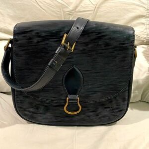 Preowned Louis Vuitton Black Epi Leather Saint Cloud MM Bag